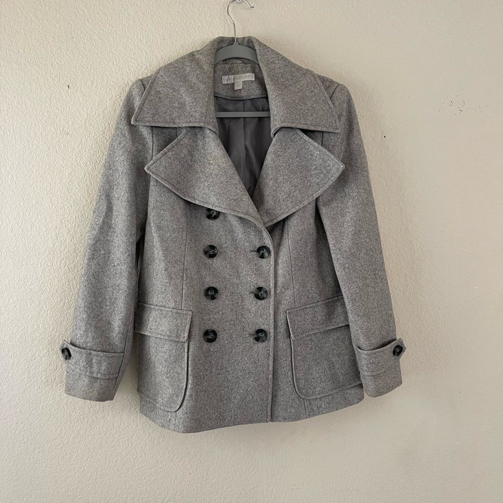 NY&co grey wool blend peacoat